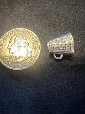 Silver 'Go Team' Megaphone Charm